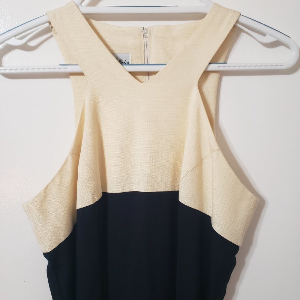 Vintage Black & Cream Dress By Jennifer Jeffries Size 4 - Picture 5 of 6